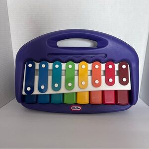 Vintage LITTLE TIKES Purple Musical Xylophone Piano Keyboard  - Tested Works